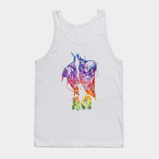 Human Back Muscles Colorful Watercolor Tank Top